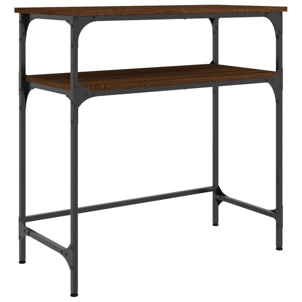 Tavolo Consolle Look Rovere Marrone 75X35,5X75 Cm Materiale A Base Di Legno-image