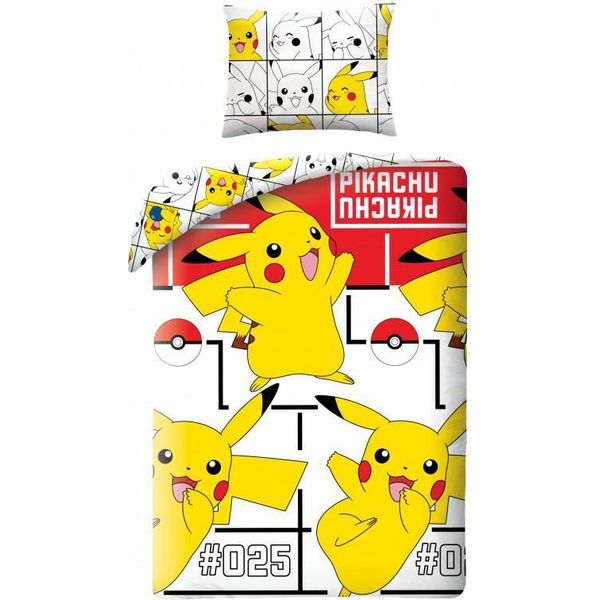 PokéMon Bettbezug Pikachu 140 X 200 Cm (Rot/Weiß)-image