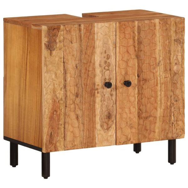 Vidaxl Set Di Mobili Da Bagno A 2 Pezzi In Legno Massiccio Di Acacia-image