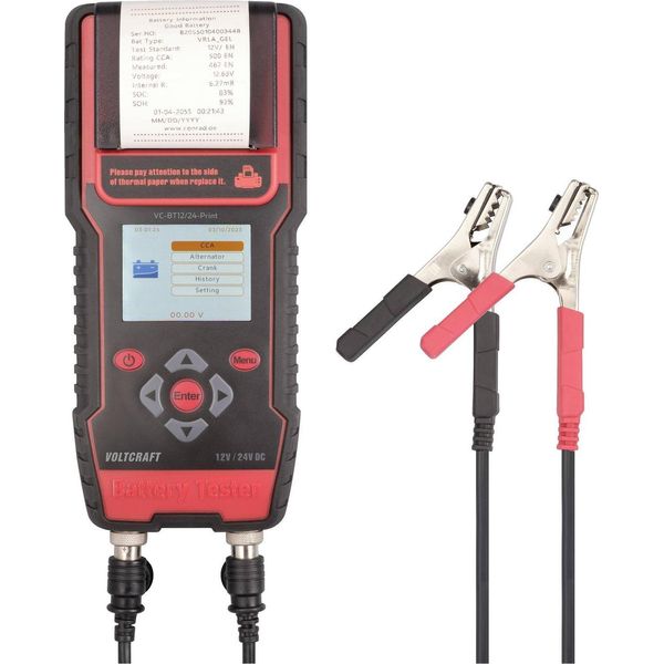 Voltcraft Vc-Bt12/24-Print Tester Per Batterie Automobilistiche 12 V, 24 V Test Batterie 243 Mm X 110 Mm X 59 Mm (VC-13967340)-image