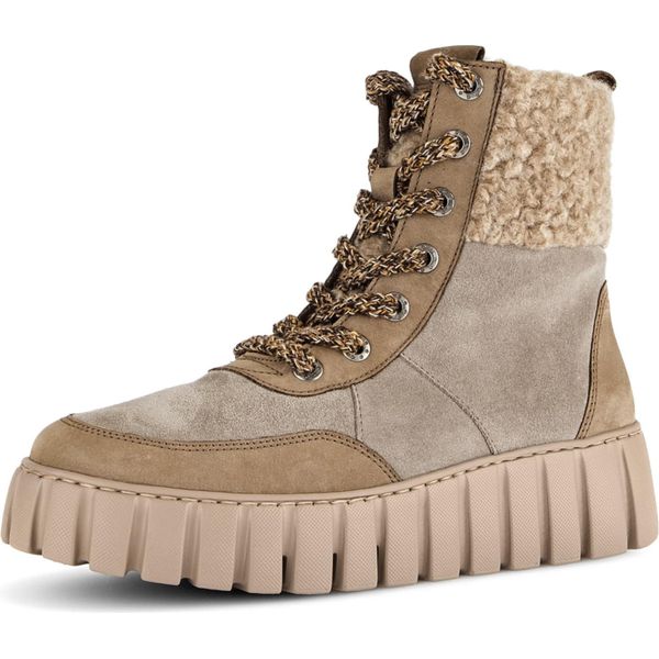 Gabor Comfort Scarpe Da Donna Stivali Stringati Beige Tempo Libero, Numero Di Scarpe: Eur 37.5 | Uk 4.5-image