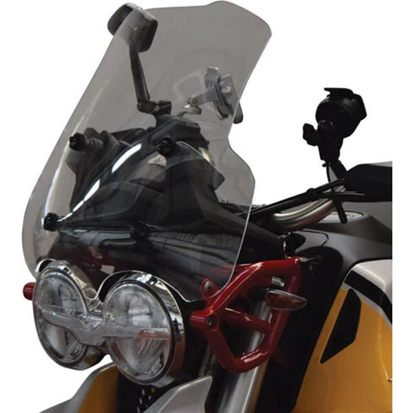 Cupolino Basso Isotta Trasparente Con Omologazione Abe Per Moto Guzzi V85 Tt Senza Attacchi-image