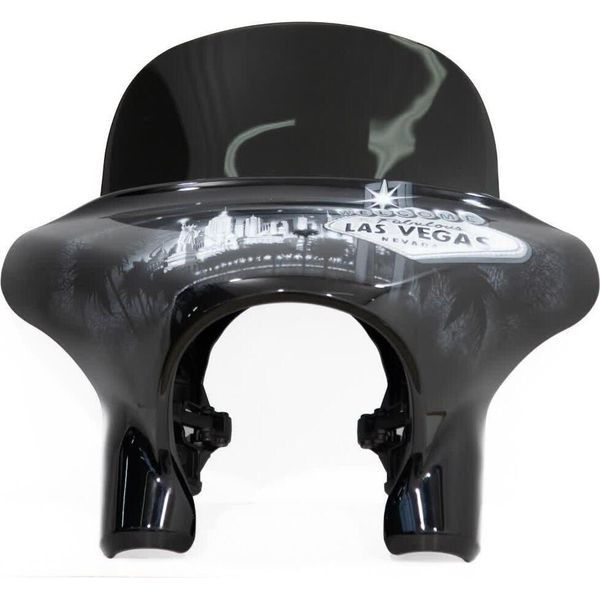 Cupolino Alta Protezione Isotta Fumè Scuro Abe Per Harley Davidson Flsb Sport Glide Senza Attacchi-image