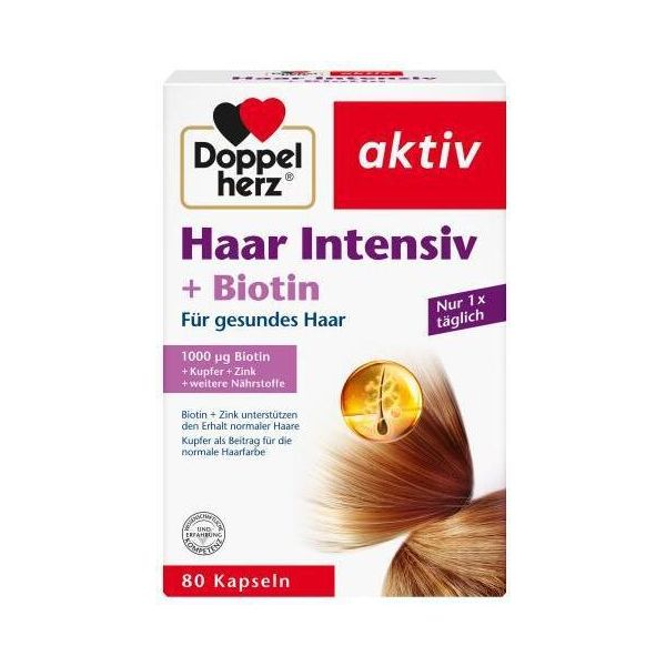 Capelli Doppio Cuore Capsule Intensive+Biotina 80 Capsule-image
