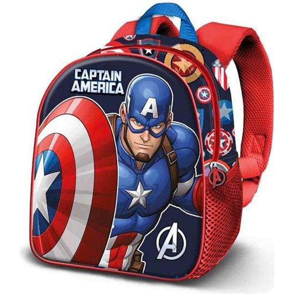Plecak Karactermania Marvel Captain America 3D 31Cm - Szkolny Plecak Superbohatera-image
