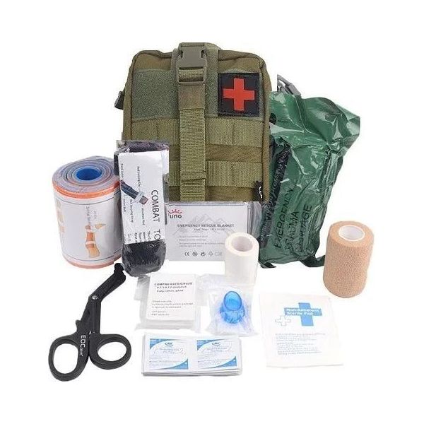 Military Tactical First Aid Kit With 13 Items Helbo-image