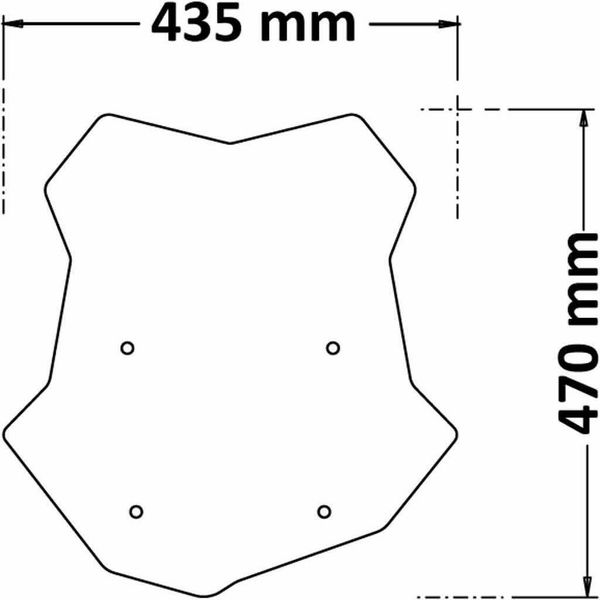 Cupolino Isotta Trasparente Monta Su Attacchi Originali 470X435X4Mm Per Bmw F 750 Gs-image