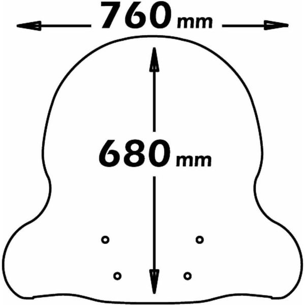 Parabrezza Medio Isotta 680X760Mm Attacchi Inclusi Per Yamaha-image