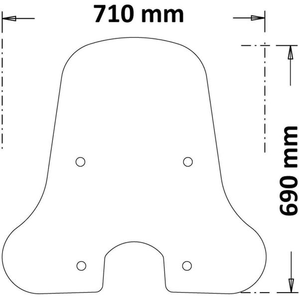 Parabrezza Isotta Intercambiabile 690X709Mm Per Piaggio-image