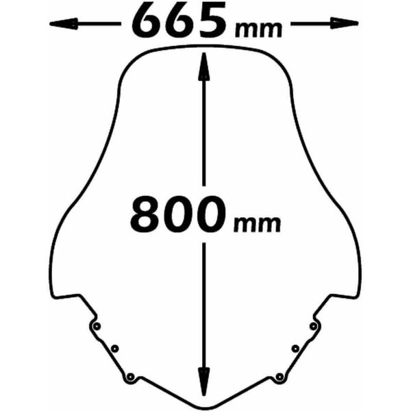 Parabrezza Alto Isotta 800X665Mm Per Yamaha Majesty-image