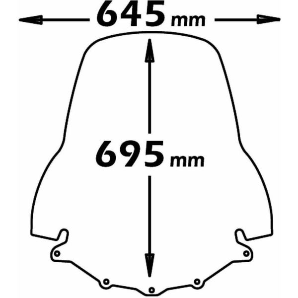 Parabrezza Alto Isotta 695X645Mm Per Yamaha-image