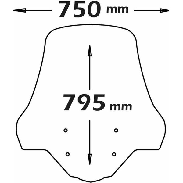 Parabrezza Alto Isotta 795X750Mm Per Piaggio-image