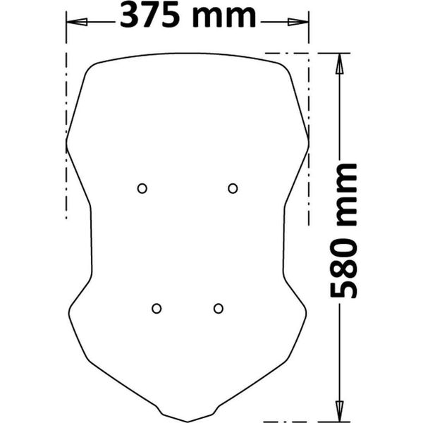 Parabrezza Alto Touring Isotta Fumè Chiaro 580X375Mm Per Yamaha Tracer 700-image