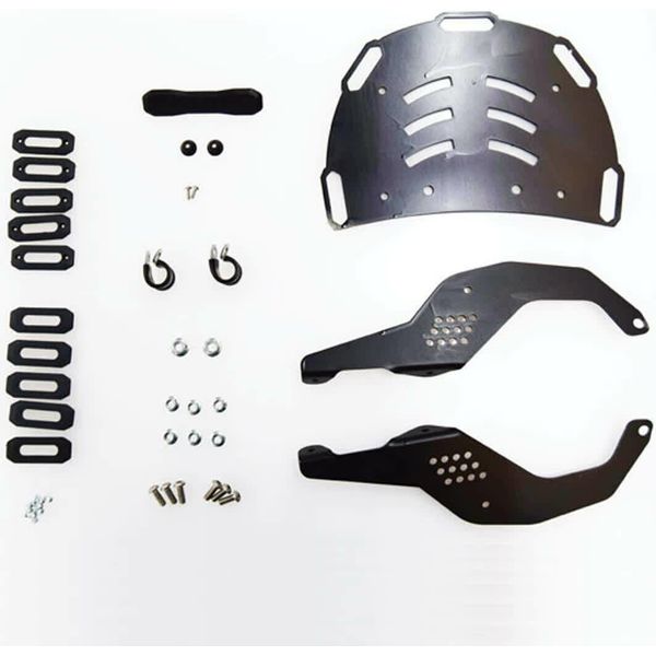 Portapacchi Posteriore Isotta Nero Testurizzato In Alluminio Per Moto Guzzi-image