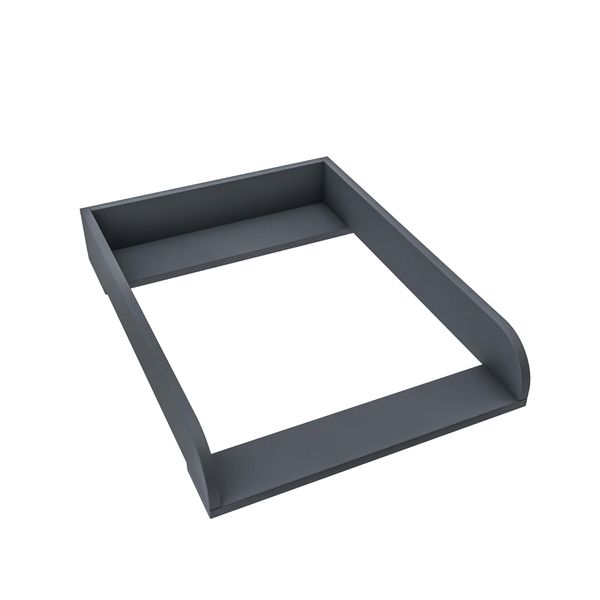 Piano Fasciatoio Regalik Per Malm Di Ikea, Piano Fasciatoio Per Cassettiere Da 48 Cm, Piano Fasciatoio Rimovibile, Pannelli Frontali Arrotondati, Grafite, 72Cm X 54Cm-image