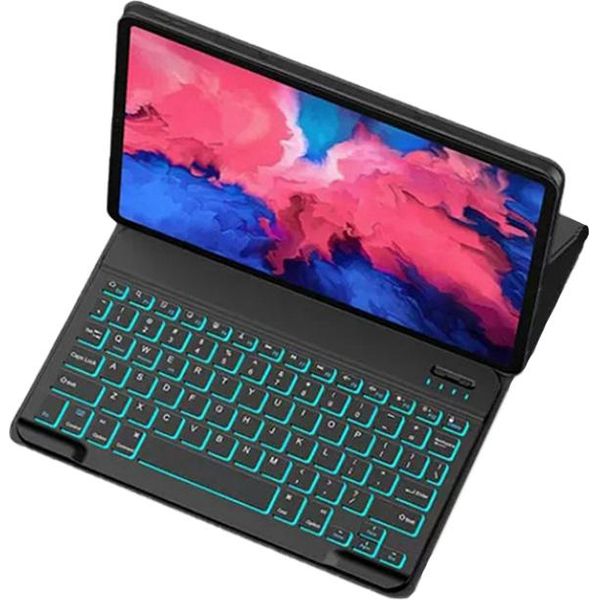 Inf Custodia Con Tastiera Nera Per Ipad 10A Generazione Con Tasti Retroilluminati-image