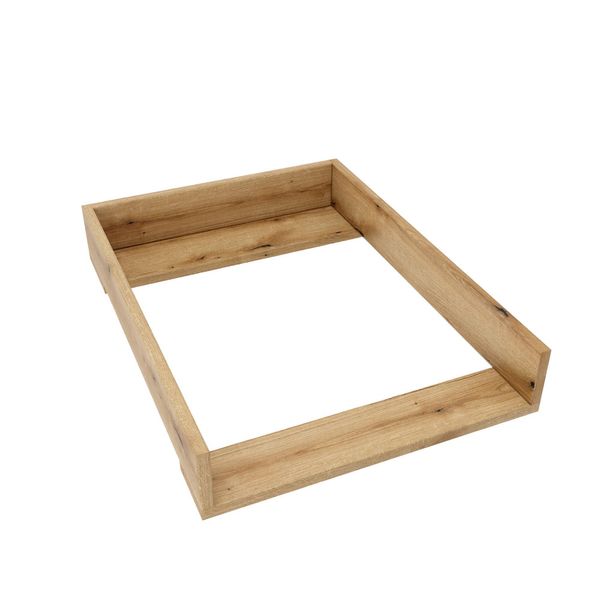 Piano Fasciatoio Regalik Per Hemnes Di Ikea, Piano Fasciatoio Per Cassettiere Da 50 Cm, Piano Fasciatoio Rimovibile, Pannelli Frontali Dritti, Rovere, 72 Cm X 54 Cm-image