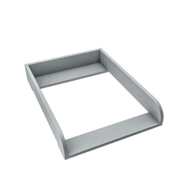 Piano Fasciatoio Regalik Per Malm Di Ikea, Piano Fasciatoio Per Cassettiere Da 48 Cm, Piano Fasciatoio Rimovibile, Pannelli Frontali Arrotondati, Grigio Cenere, 72Cm X 54Cm-image