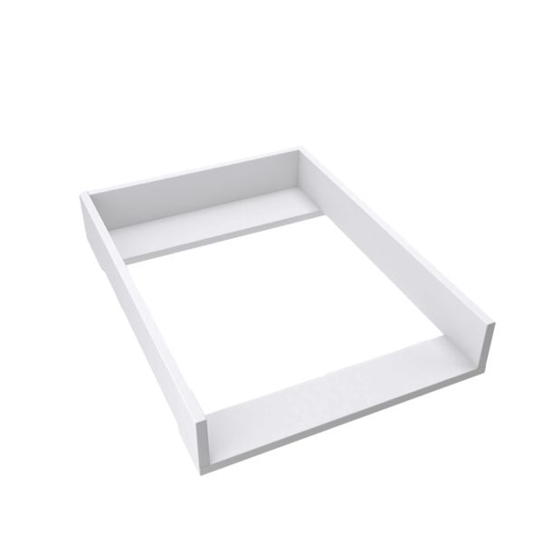 Piano Fasciatoio Regalik Per Koppang Di Ikea, Piano Fasciatoio Per Cassettiere Da 46 Cm, Piano Fasciatoio Rimovibile, Pannelli Frontali Dritti, Bianco, 72Cm X 54Cm-image