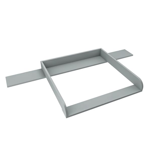 Piano Fasciatoio Regalik Con Top Per Hemnes Di Ikea, Piano Fasciatoio Per Cassettiera 50X160 Cm, Piano Fasciatoio Rimovibile, Pannelli Frontali Arrotondati, Grigio Cenere-image