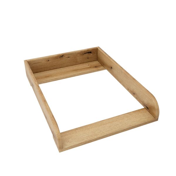 Piano Fasciatoio Regalik Per Malm Di Ikea, Piano Fasciatoio Per Cassettiere Da 48 Cm, Piano Fasciatoio Rimovibile, Pannelli Frontali Arrotondati, Rovere, 72Cm X 54Cm-image