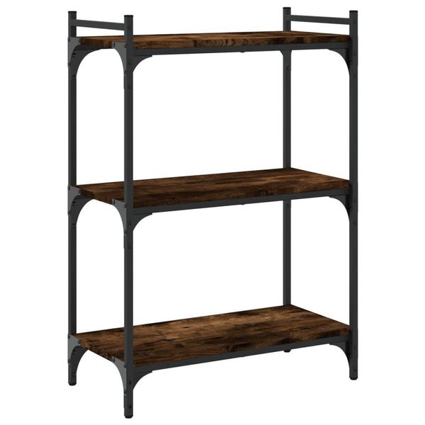 Syfax™ Libreria A 3 Ripiani Rovere Fumo 60X30X86 Cm Legno Multistrato-image