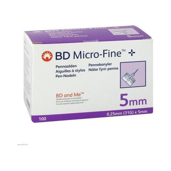 Bd Micro-Fine+ 5 Aghi Penna 0,25X5 Mm 100 Pz-image