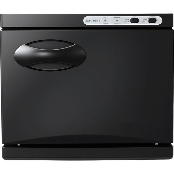 Succebuy Scaldasalviette 8 L Per 12 Asciugamani Con Clip E Struttura In Acciaio Inox, Scaldasalviette Caldo Per Spa, Parrucchiere, Manicure E Massaggi, Funzione Di Riscaldamento A Vapore E Lampada Di Disinfezione, Nero-image