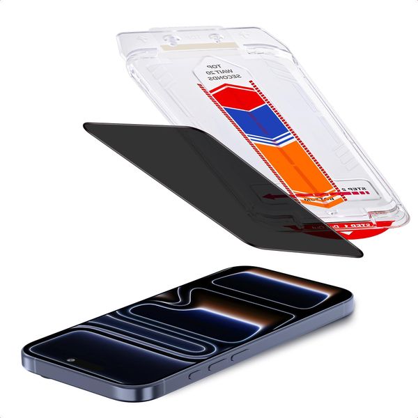 Accezz Gehard Glas Privacy Screenprotector + Applicatore Per Apple Iphone 17 Pro-image