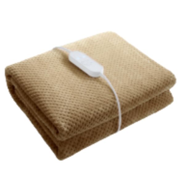 Forsmano Coperta Elettrica Riscaldante, 150×80 Cm, 9 Livelli Di Riscaldamento, Timer, Protezione Contro Il Surriscaldamento, Pile Corallo, Lavabile E Con Cinghie Angolari-image