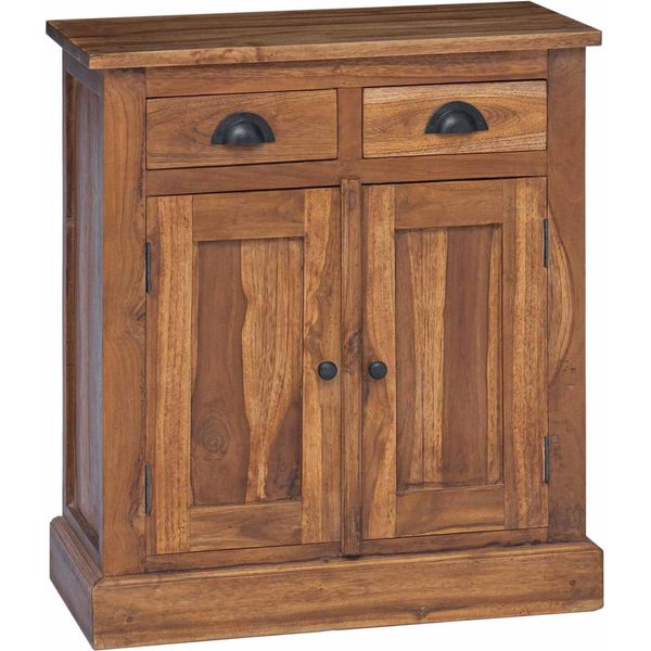 Vidaxl Armadio Marrone 65 X 30 X 75 Cm In Legno Massiccio Di Teak-image