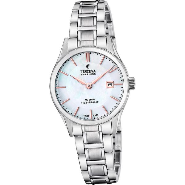 Festina Orologio Da Donna Orologio Da Polso Swiss Acciaio Inossidabile Argento D2UF20068/2-image
