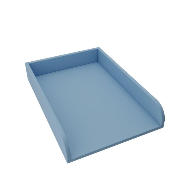 Piano Fasciatoio Universale Regalik, Piano Fasciatoio Per Cassettiere Di Qualsiasi Larghezza, Piano Fasciatoio Rimovibile, Pannelli Frontali Arrotondati, Blu, 72Cm X 54Cm-image