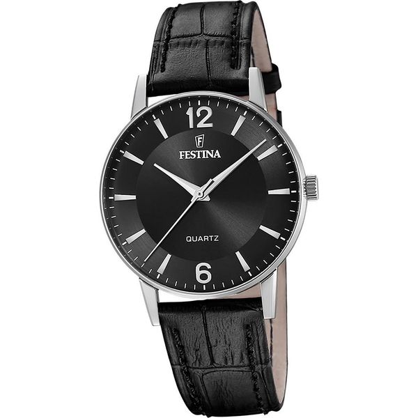 Festina Orologio Da Polso Classico Da Uomo In Pelle Nera D2UF20690/4-image