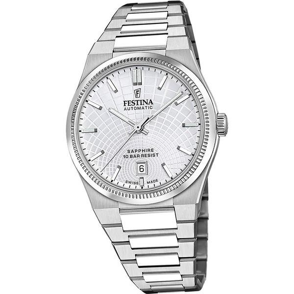 Festina Orologio Da Polso Swiss Made Da Uomo In Acciaio Inossidabile Argento D2UF20083/1-image