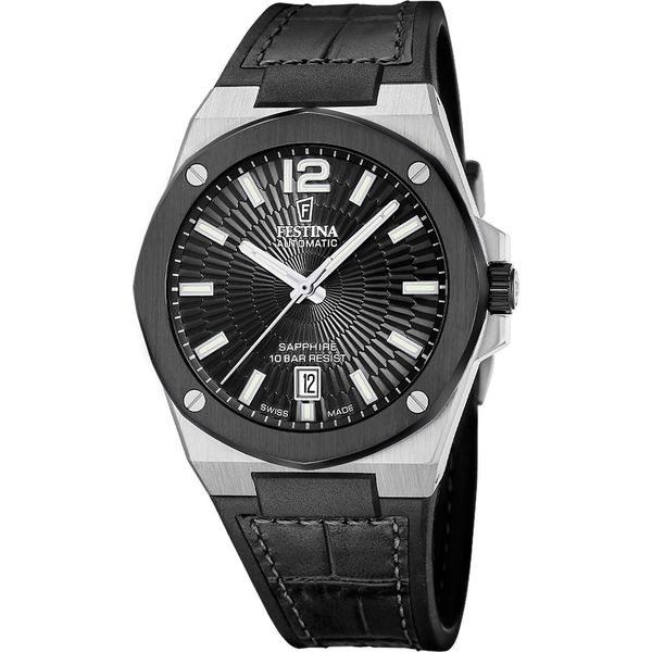 Festina Orologio Da Polso Automatico Da Uomo In Pelle Nera UF22005/4-image