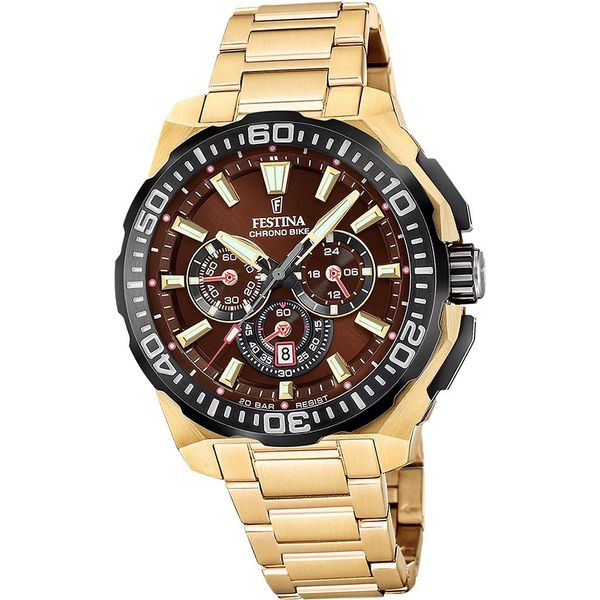 Festina Orologio Da Uomo Chrono Bike Acciaio Inossidabile Oro D2UF20727/3-image