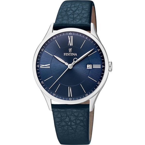 Festina Orologio Da Polso Classico Da Uomo In Pelle Blu UF20689/3-image
