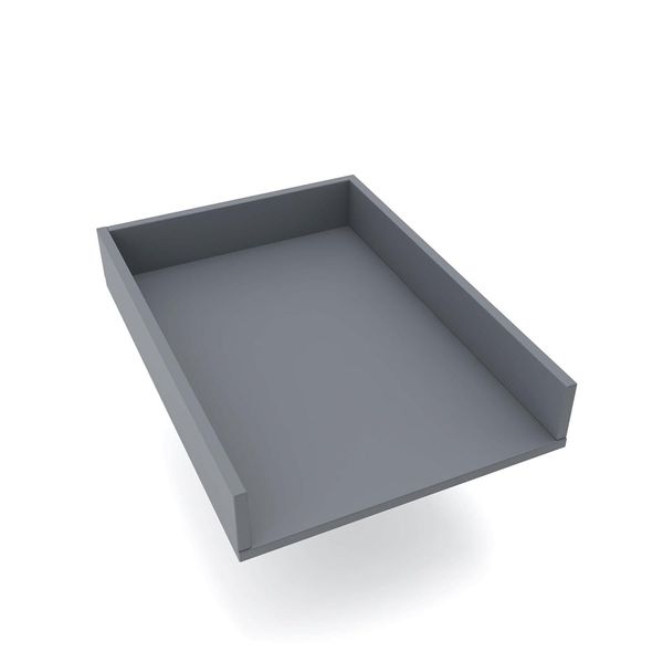 Piano Fasciatoio Universale Regalik, Piano Fasciatoio Per Cassettiere Di Qualsiasi Larghezza, Piano Fasciatoio Rimovibile, Pannelli Frontali Dritti, Grafite, 72Cm X 54Cm-image