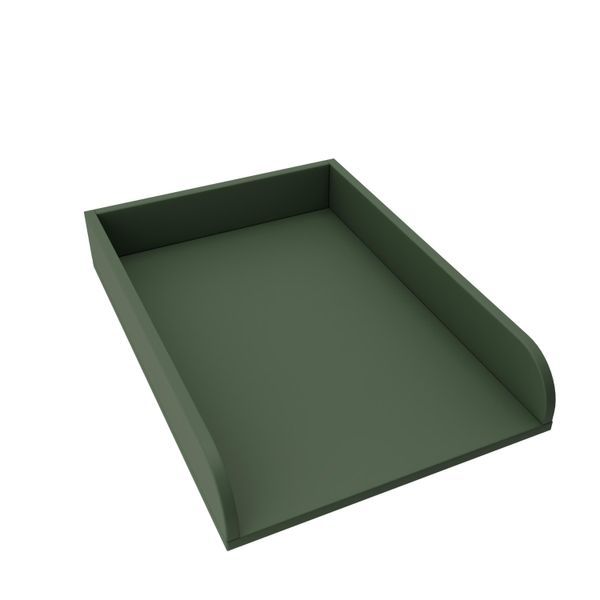 Piano Fasciatoio Regalik Universale, Piano Fasciatoio Per Cassettiere Di Qualsiasi Larghezza, Piano Fasciatoio Rimovibile, Pannelli Frontali Arrotondati, Verde, 72Cm X 54Cm-image