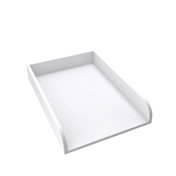 Piano Fasciatoio Regalik Universale, Piano Fasciatoio Per Cassettiere Di Qualsiasi Larghezza, Piano Fasciatoio Rimovibile, Pannelli Frontali Arrotondati, Bianco, 72Cm X 54Cm-image