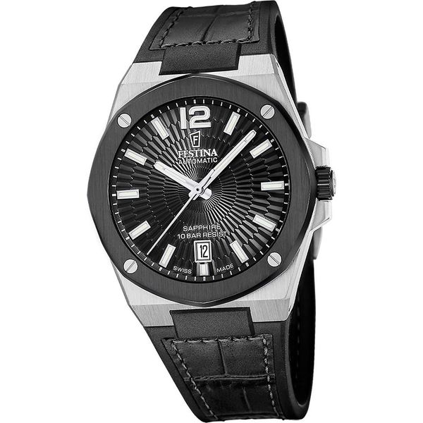 Festina Orologio Da Polso Automatico Da Uomo In Pelle Nera D2UF22005/4-image