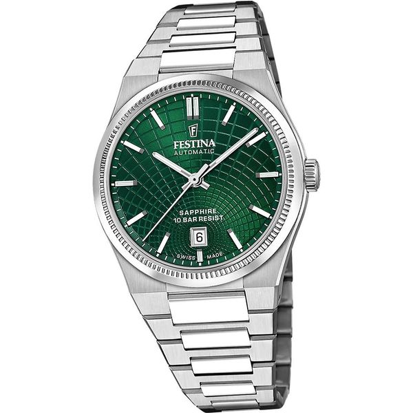 Festina Orologio Da Polso Swiss Made Da Uomo In Acciaio Inox Argento D2UF20083/3-image