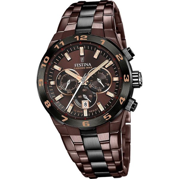 Festina Orologio Da Uomo Chrono Bike Acciaio Inossidabile Marrone Nero D2UF20708/1-image