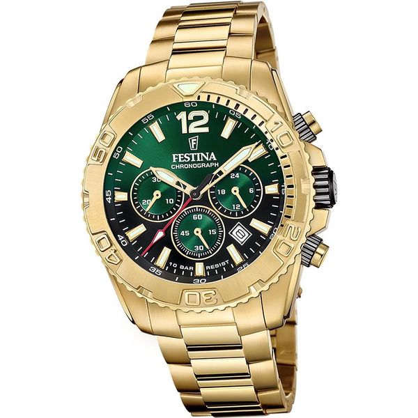 Festina Orologio Da Uomo Timeless Chronograph Orologio Da Polso In Acciaio Inossidabile Oro D2UF20684/3-image