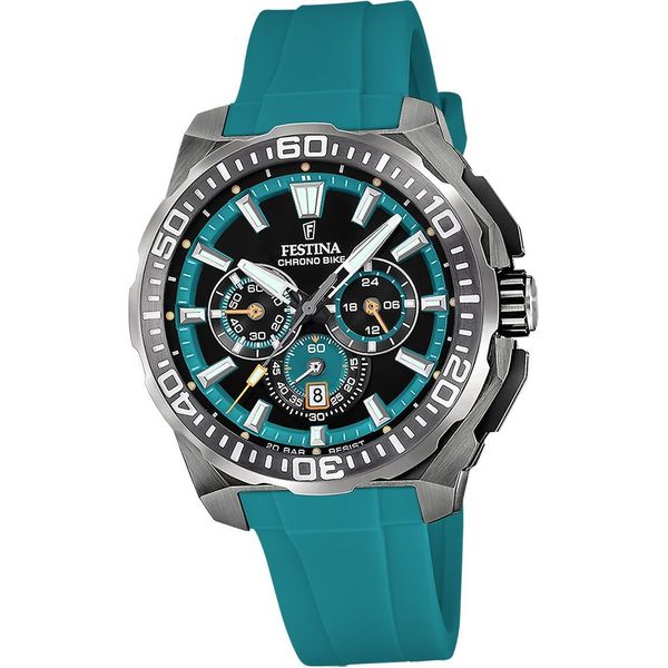 Festina Orologio Da Uomo Chrono Bike Orologio Da Polso In Gomma Turchese D2UF20725/6-image