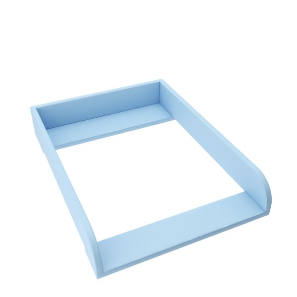 Piano Fasciatoio Regalik Per Koppang Di Ikea, Piano Fasciatoio Per Cassettiere Da 46 Cm, Piano Fasciatoio Rimovibile, Pannelli Frontali Arrotondati, Blu, 72Cm X 54Cm-image