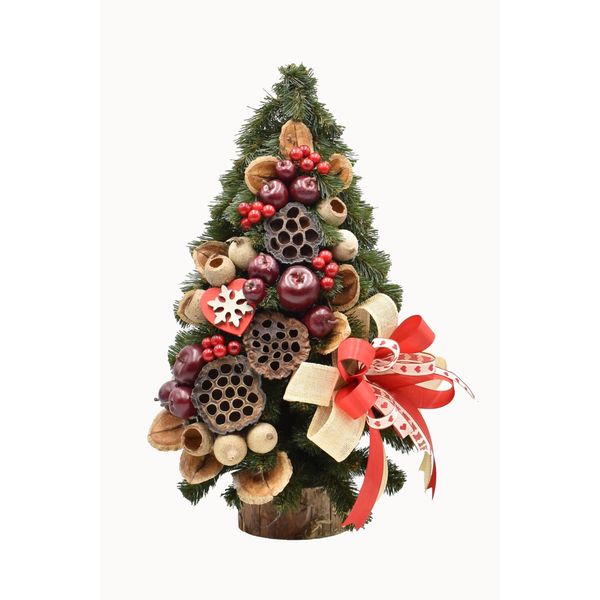 Pinus Company | Albero Di Natale - 50 Cm - Colori Naturali - Fatto A Mano - Stile Etnico - Decorazione Natalizia-image