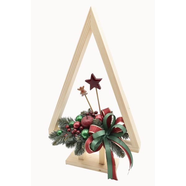 Pinus Company | Albero Di Natale - 50 Cm - Verde Argento - Fatto A Mano - Elegante Decorazione Natalizia-image