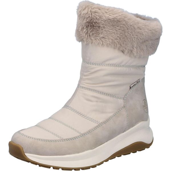 Rieker Scarpe Da Donna Stivali Foderati Beige Tempo Libero, Numero Di Scarpe: 39 Eu-image
